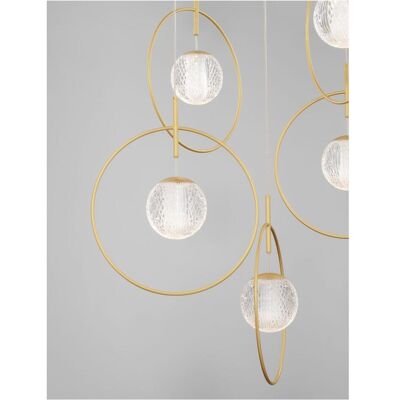 Nova Luce ATOS Lampe Suspendue LED Or 32W Blanc Chaud - Lampe Pendante - Publicité Nova Luce ATOS Lampe Suspendue LED Or 32W Blanc Chaud - Lampe Pendante - Publicité