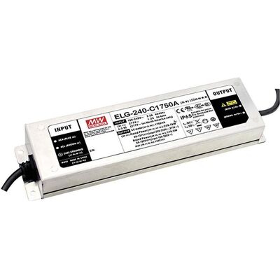 MeanWell, Éclairage : accessoires, MEAN WELL ELG-240-C1750B-3Y, 240 W, IP20, 100 - 305 V, 137 V, 71 mm, 244 mm - Publicité MeanWell, Éclairage : accessoires, MEAN WELL ELG-240-C1750B-3Y, 240 W, IP20, 100 - 305 V, 137 V, 71 mm, 244 mm - Publicité