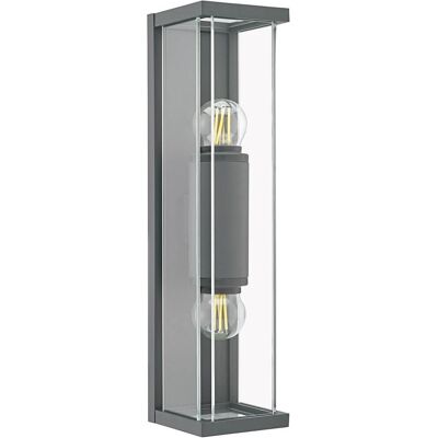 Sigor - Nulatern Mini double - Anthracite - 2x E27 - Applique murale - Publicité Sigor - Nulatern Mini double - Anthracite - 2x E27 - Applique murale - Publicité
