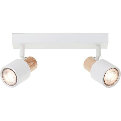 Brilliant Pini 10146/75 Plafonnier - 2 spots, design moderne, pivotants - Publicité Brilliant Pini 10146/75 Plafonnier - 2 spots, design moderne, pivotants - Publicité