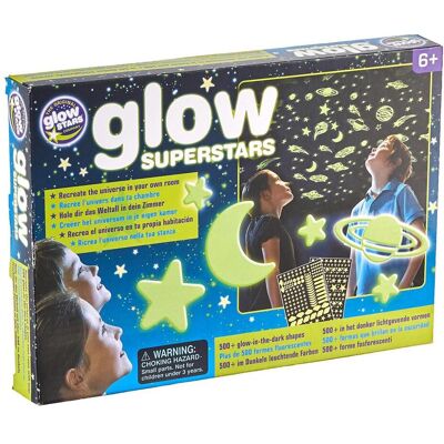 The Original Glow Star Company Glow Superstars - Autocollants phosphorescents pour enfants - Publicité The Original Glow Star Company Glow Superstars - Autocollants phosphorescents pour enfants - Publicité