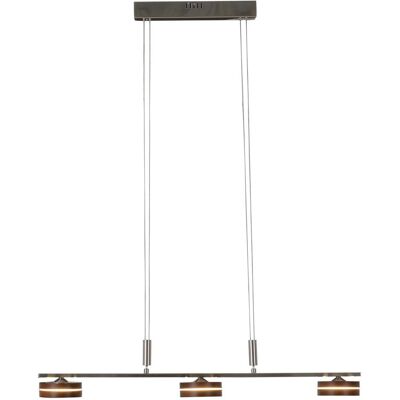 Suspension LED Naeve Triberg - 3 flammes, marron - Publicité Suspension LED Naeve Triberg - 3 flammes, marron - Publicité
