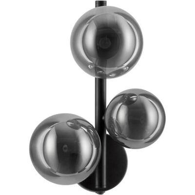Applique Murale Nova Luce Odillia - 3 Flammes Dimmable G9 Noir/Gris Fumé - Publicité Applique Murale Nova Luce Odillia - 3 Flammes Dimmable G9 Noir/Gris Fumé - Publicité