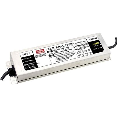 MeanWell, Éclairage : accessoires, MEAN WELL ELG-240-C1400B-3Y, 240 W, IP20, 100 - 305 V, 171 V, 71 mm, 244 mm - Publicité MeanWell, Éclairage : accessoires, MEAN WELL ELG-240-C1400B-3Y, 240 W, IP20, 100 - 305 V, 171 V, 71 mm, 244 mm - Publicité