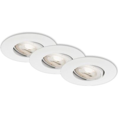 BRILONER Lumière encastrée LED ultra-plate - 9cm - 5W - Blanc - Publicité BRILONER Lumière encastrée LED ultra-plate - 9cm - 5W - Blanc - Publicité