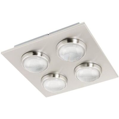 Luminaire de plafond EGLO Lombes Nickel Satiné - 4,5W LED - Publicité Luminaire de plafond EGLO Lombes Nickel Satiné - 4,5W LED - Publicité