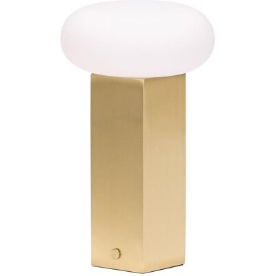 Hübsch, Lampe de table, Low Tragbare Lampe Messingfarben - Publicité Hübsch, Lampe de table, Low Tragbare Lampe Messingfarben - Publicité