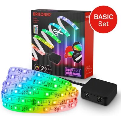 Band LED RGB/W Briloner - Intérieur 2,6m - LEDs blanches - Publicité Band LED RGB/W Briloner - Intérieur 2,6m - LEDs blanches - Publicité