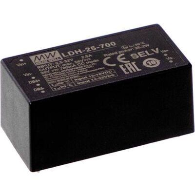 Alimentation LED Mean Well LDH-25-350 - 25,2 W, 0,35 A, 12,5-72 V - Driver LED - Publicité Alimentation LED Mean Well LDH-25-350 - 25,2 W, 0,35 A, 12,5-72 V - Driver LED - Publicité