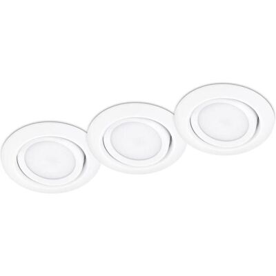 Kit 3 spots LED encastrés ronds blancs Trio-Leuchten - Kit de spots LED encastrés - Publicité Kit 3 spots LED encastrés ronds blancs Trio-Leuchten - Kit de spots LED encastrés - Publicité