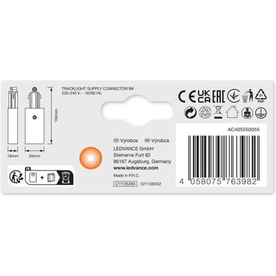 Ledvance, Éclairage : accessoires, Tracklight accessoires SUPPLY CONNECTOR BLACK - Publicité Ledvance, Éclairage : accessoires, Tracklight accessoires SUPPLY CONNECTOR BLACK - Publicité