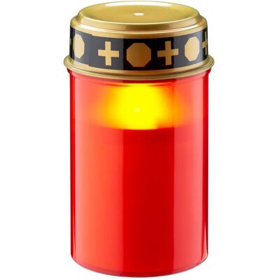 GOOBAY 74366 - Lampe de tombe LED - Minuterie, Rouge - Publicité GOOBAY 74366 - Lampe de tombe LED - Minuterie, Rouge - Publicité