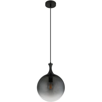 Suspension GLOBO Dalton - E27, 250mm, 141cm, Verre fumé noir - Publicité Suspension GLOBO Dalton - E27, 250mm, 141cm, Verre fumé noir - Publicité