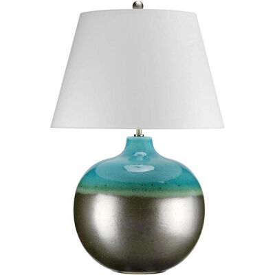 Lampe de table Elstead Laguna 1 lumière - Turquoise & Graphite - Publicité Lampe de table Elstead Laguna 1 lumière - Turquoise & Graphite - Publicité
