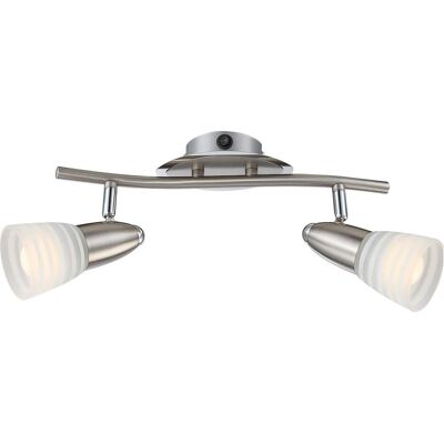 Globo Lighting Caleb Métal Chrome E14 2 Lampes - Rail d'éclairage - Publicité Globo Lighting Caleb Métal Chrome E14 2 Lampes - Rail d'éclairage - Publicité