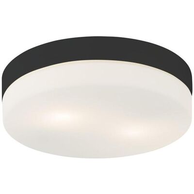 TK Lighting - Pori - Noir - Opal Glass - Ceiling Light - Publicité TK Lighting - Pori - Noir - Opal Glass - Ceiling Light - Publicité