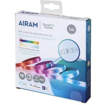 Airam SmartHome Bande LED - Extension 1m RGBW WiFi - Publicité Airam SmartHome Bande LED - Extension 1m RGBW WiFi - Publicité