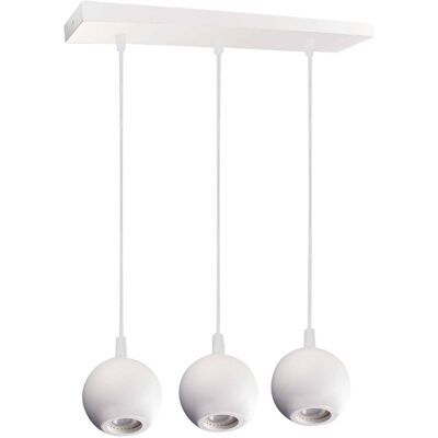 ENOVALITE Luminaria pendular GLOBE - 3 lampes GU10 Design moderne - Publicité ENOVALITE Luminaria pendular GLOBE - 3 lampes GU10 Design moderne - Publicité