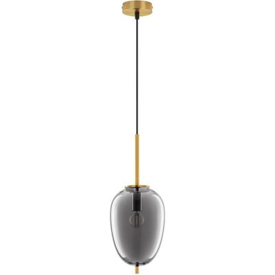 NOVA LUCE LATO Suspension Or Fumé - Pendant Light - Publicité NOVA LUCE LATO Suspension Or Fumé - Pendant Light - Publicité