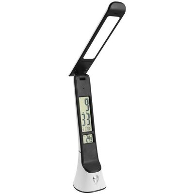 Lampe de Bureau LED Blanc-Marron Avide avec Calendrier - Publicité Lampe de Bureau LED Blanc-Marron Avide avec Calendrier - Publicité