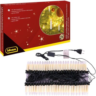 Idena 50er Kerzen LED Lichterkette grün 26,0 m - Guirlande lumineuse - Publicité Idena 50er Kerzen LED Lichterkette grün 26,0 m - Guirlande lumineuse - Publicité