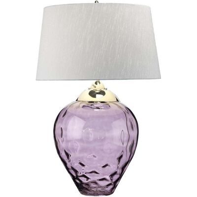 Lampe de Table Grande Samara - Verre, Nickel, Abat-jour - Publicité Lampe de Table Grande Samara - Verre, Nickel, Abat-jour - Publicité
