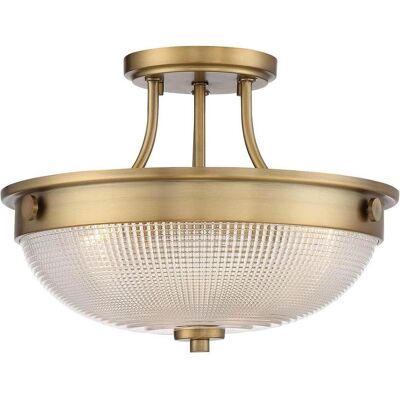 Elstead Mantle 2 Lumières Plafonnier Semi-Flush - Laiton Patiné - Publicité Elstead Mantle 2 Lumières Plafonnier Semi-Flush - Laiton Patiné - Publicité