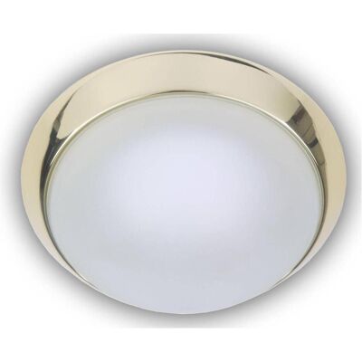 Niermann Stand By - E27 Plafonnier - Verre satiné - Laiton poli - Lampe extérieure - Publicité Niermann Stand By - E27 Plafonnier - Verre satiné - Laiton poli - Lampe extérieure - Publicité