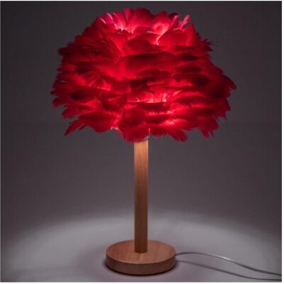 OEM, Lampe de table, Lights for outdoor use Table lamp bedside feather Art Deco red CBDPH (110 lm) - Publicité OEM, Lampe de table, Lights for outdoor use Table lamp bedside feather Art Deco red CBDPH (110 lm) - Publicité