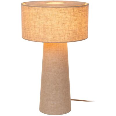 Lampe de Table Petite Taupe Lucide Leeroy - Moderne, Tissu - Publicité Lampe de Table Petite Taupe Lucide Leeroy - Moderne, Tissu - Publicité