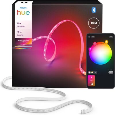 Philips Hue, Bande LED, Flux Gradient Lightstrip (Multicolore, RGBW, 1000 cm, Intérieur) - Publicité Philips Hue, Bande LED, Flux Gradient Lightstrip (Multicolore, RGBW, 1000 cm, Intérieur) - Publicité