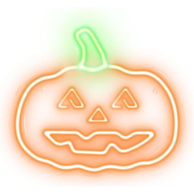 Neolia Panneau LED Neon - Décoration Halloween - Orange et Vert - Publicité Neolia Panneau LED Neon - Décoration Halloween - Orange et Vert - Publicité