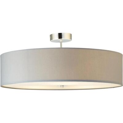 Plafonnier Andria de Brilliant - Compatible LED, 60cm Gris - Publicité Plafonnier Andria de Brilliant - Compatible LED, 60cm Gris - Publicité