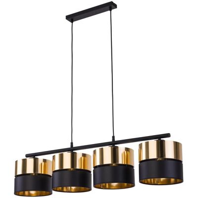 Suspension TK Lighting Hilton - Noir/Or - 4 E27 - Publicité Suspension TK Lighting Hilton - Noir/Or - 4 E27 - Publicité