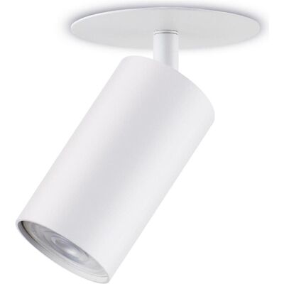 Spot encastré rond en aluminium blanc Maclean GU10 55x100mm - Éclairage - Publicité Spot encastré rond en aluminium blanc Maclean GU10 55x100mm - Éclairage - Publicité