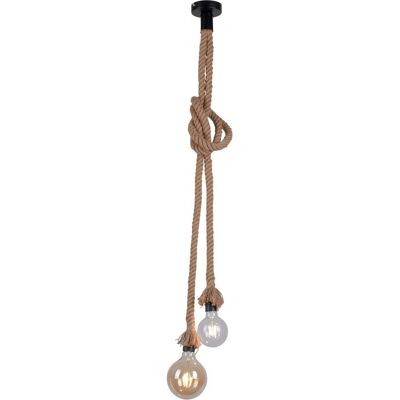 Leuchten Direkt Suspension Rope - 2 Lampes, Noir, 120cm - Publicité Leuchten Direkt Suspension Rope - 2 Lampes, Noir, 120cm - Publicité