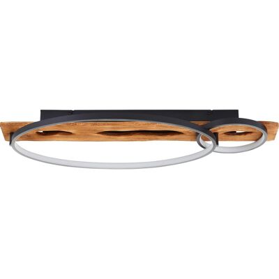 BRILLIANT Pirus Bois Naturel Noir Lampe de Plafond LED - Plafonnier - Publicité BRILLIANT Pirus Bois Naturel Noir Lampe de Plafond LED - Plafonnier - Publicité