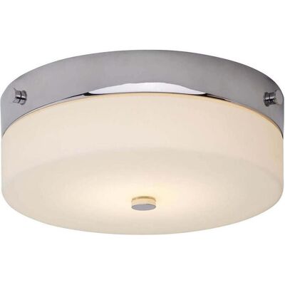 Elstead Plafón Tamar, 23.5 Cm, Cromo Pulido, Vidrio Opal, Led, Ip44 - Publicité Elstead Plafón Tamar, 23.5 Cm, Cromo Pulido, Vidrio Opal, Led, Ip44 - Publicité