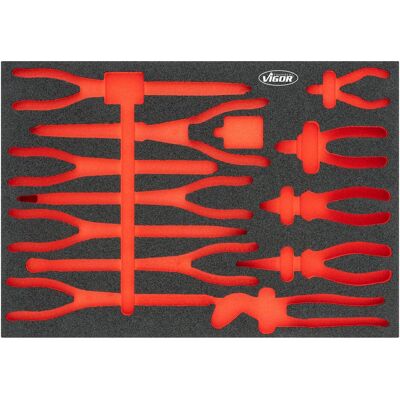 Vigor, Rangement d’outils : accessoires, Insert En Mousse Souple L, Vide - Publicité Vigor, Rangement d’outils : accessoires, Insert En Mousse Souple L, Vide - Publicité