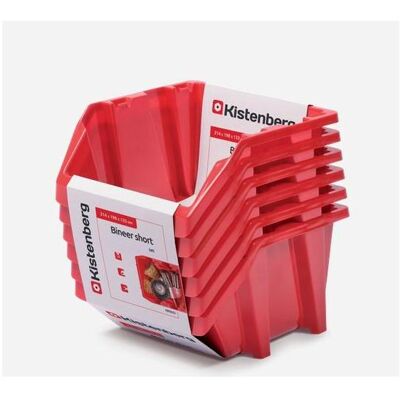 Prosperplast, Réservoir de stockage, KUWETY 12 BINEER SHORT 6 SZT. CZERWONE 214x198x238mm - Publicité Prosperplast, Réservoir de stockage, KUWETY 12 BINEER SHORT 6 SZT. CZERWONE 214x198x238mm - Publicité