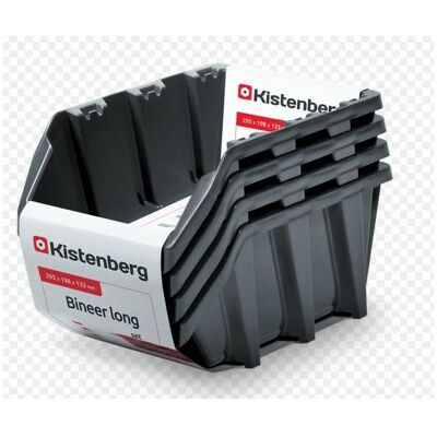 Prosperplast, Réservoir de stockage, KUWETY 12 BINEER LONG 6SZT CZARNE 295x198x195mm - Publicité Prosperplast, Réservoir de stockage, KUWETY 12 BINEER LONG 6SZT CZARNE 295x198x195mm - Publicité