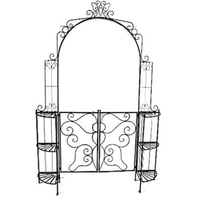GARDEN PLEASURE Laki Arche de jardin - Acier, Noir, 29x156x233cm - Publicité GARDEN PLEASURE Laki Arche de jardin - Acier, Noir, 29x156x233cm - Publicité