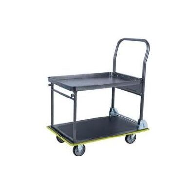Pavo Transportwagen - 73,5x47x83cm - Max 150kg - Gris - Publicité Pavo Transportwagen - 73,5x47x83cm - Max 150kg - Gris - Publicité