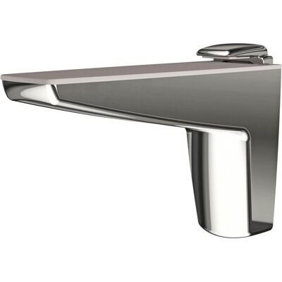 Italiana Ferramenta, Support d'étagère, Support de tablette à pince Moon Taquet d'étagère verre/bois/plastique 4-25mm chromé brillant - Publicité Italiana Ferramenta, Support d'étagère, Support de tablette à pince Moon Taquet d'étagère verre/bois/plastique 4-25mm chromé brillant - Publicité