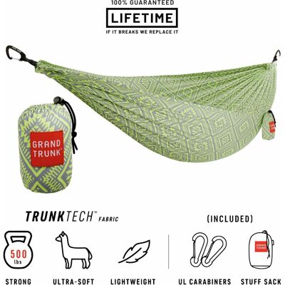 GRAND TRUNK - TrunkTech Double - GREEN MAMBA - Hamac - Publicité GRAND TRUNK - TrunkTech Double - GREEN MAMBA - Hamac - Publicité