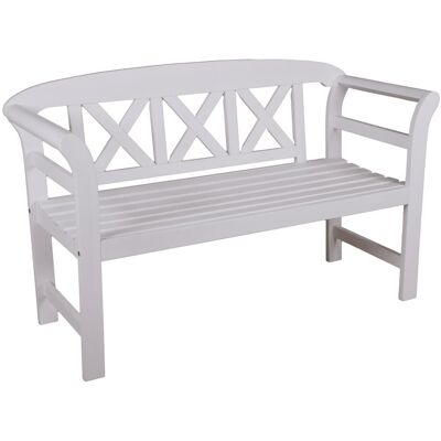 Banquette de jardin Vancouver de Garden Pleasure, blanchie - Banc de jardin - Publicité Banquette de jardin Vancouver de Garden Pleasure, blanchie - Banc de jardin - Publicité