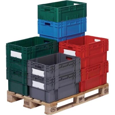 LA-KA-PE, Réservoir de stockage, Bac gerbable et emboîtable PP gris L600xl400xH210mm - Publicité LA-KA-PE, Réservoir de stockage, Bac gerbable et emboîtable PP gris L600xl400xH210mm - Publicité