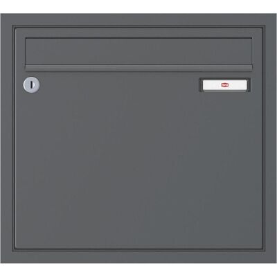 Renz, Boîte aux lettres, Boîte aux lettres encastrée 370 x 330 x 100 mm, acier gris anthracite RAL 7016 - Publicité Renz, Boîte aux lettres, Boîte aux lettres encastrée 370 x 330 x 100 mm, acier gris anthracite RAL 7016 - Publicité