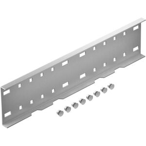 Connecteur longitudinal en acier RAL7035 - Accessoire pour système de câbles - Publicité Connecteur longitudinal en acier RAL7035 - Accessoire pour système de câbles - Publicité