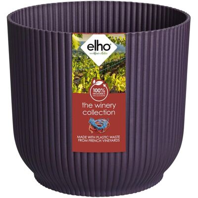 Elho - La collection Winery pot de 18cm violet foncé - pot de fleurs - Publicité Elho - La collection Winery pot de 18cm violet foncé - pot de fleurs - Publicité